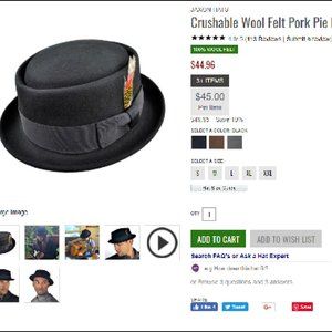 jaxon crushable pork pie hat